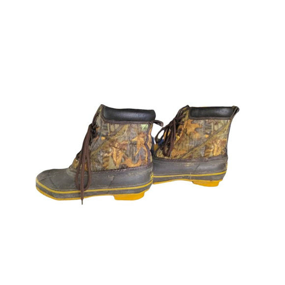Game Winner Boys Hunting Boots Black Brown Camouflage Steel Shank Lace Up 5 - Picture 1 of 8